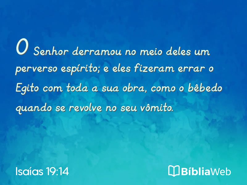 Isaías 19:14 em imagem para compartilhar