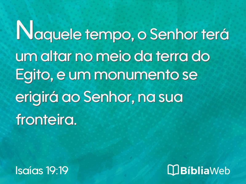 Isaías 19:19 em imagem para compartilhar