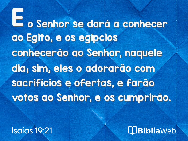 Isaías 19:21 em imagem para compartilhar