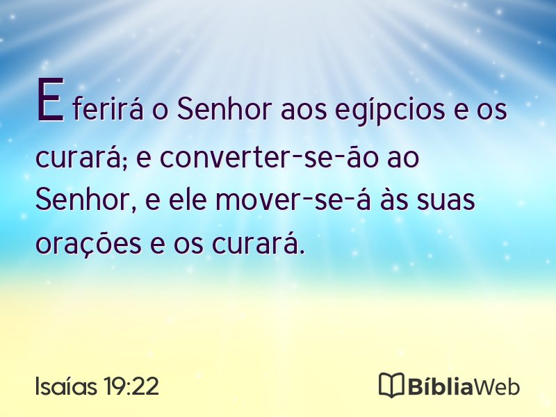 Isaías 19:22 em imagem para compartilhar