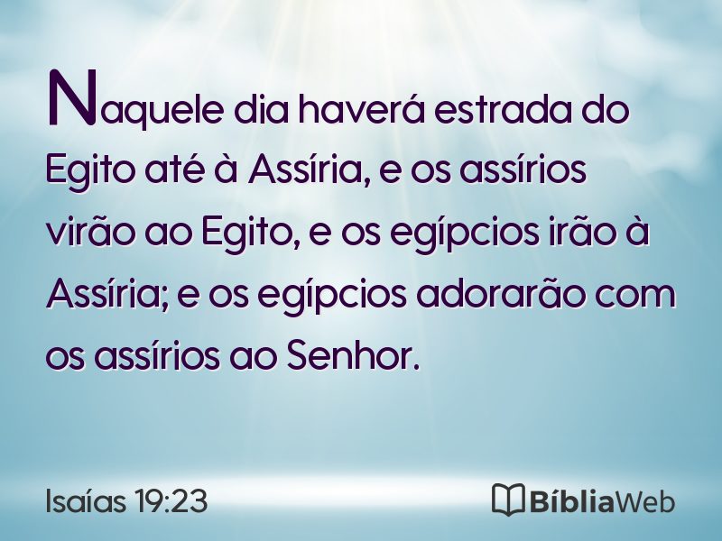 Isaías 19:23 em imagem para compartilhar