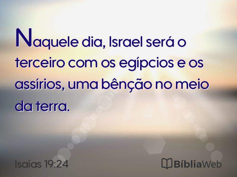 Isaías 19:24 em imagem para compartilhar