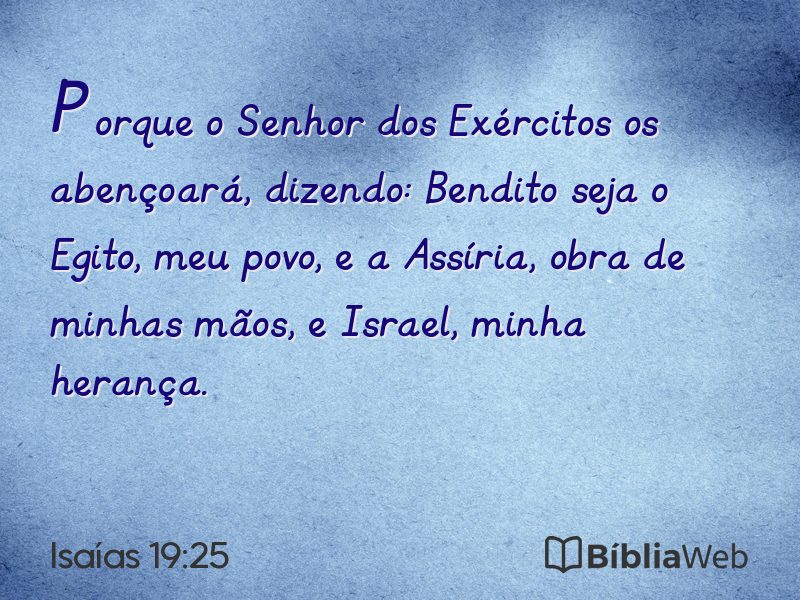 Isaías 19:25 em imagem para compartilhar