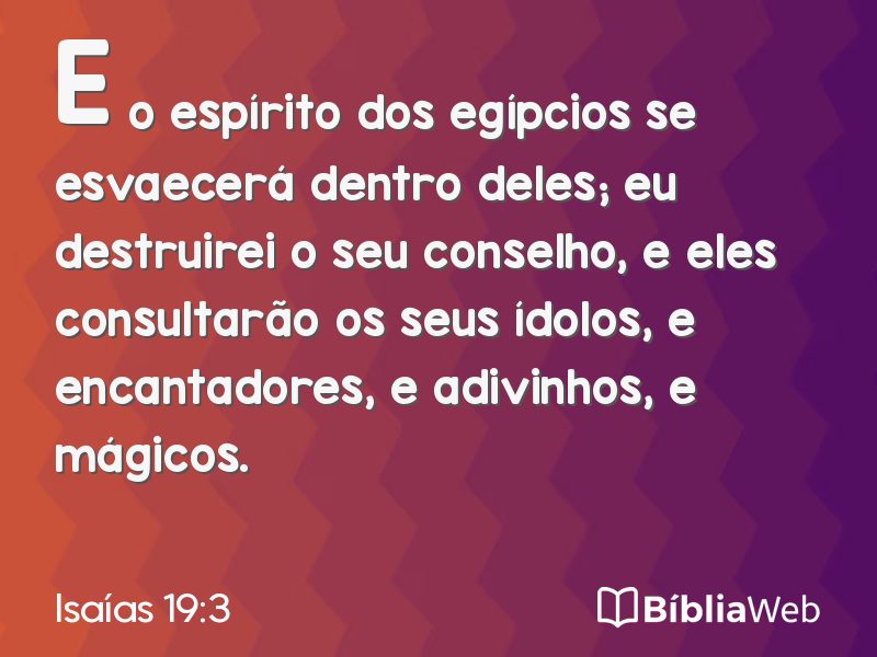 Isaías 19:3 em imagem para compartilhar