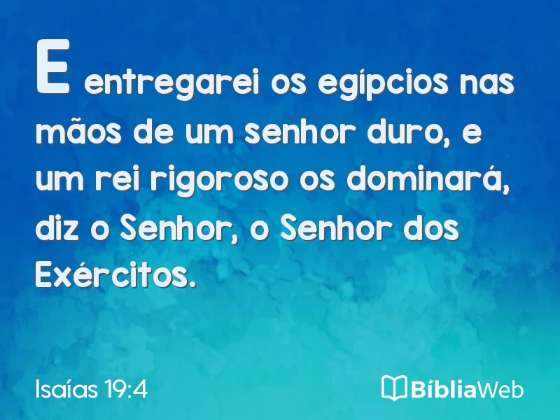 Isaías 19:4 em imagem para compartilhar