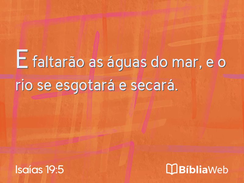 Isaías 19:5 em imagem para compartilhar