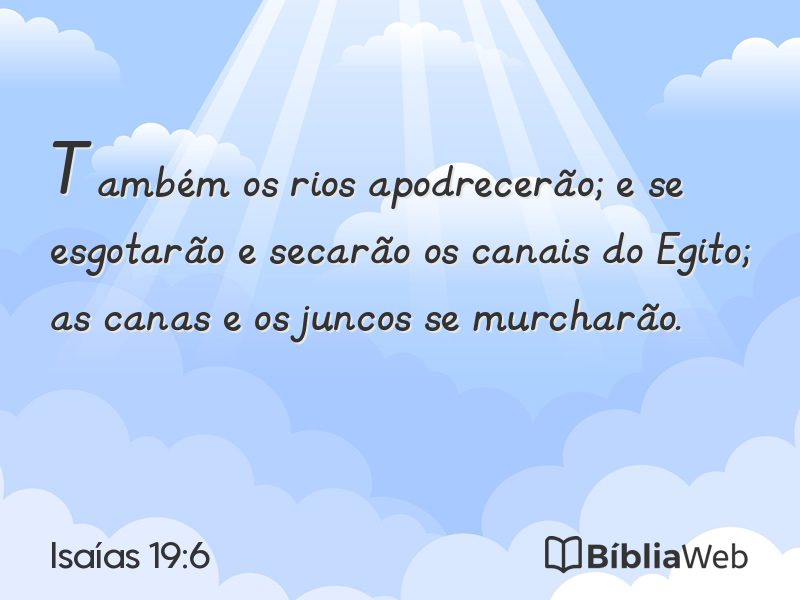 Isaías 19:6 em imagem para compartilhar