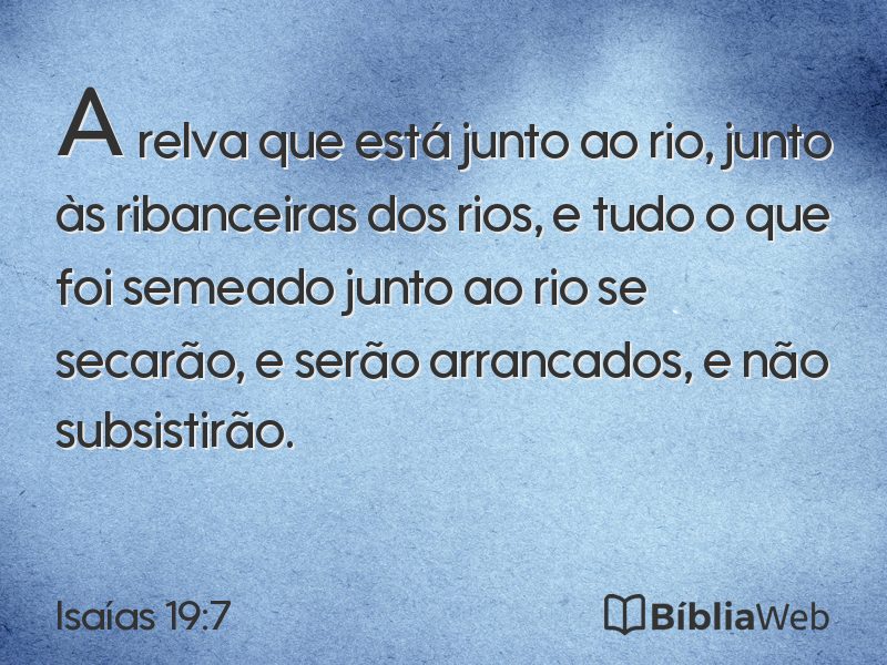 Isaías 19:7 em imagem para compartilhar