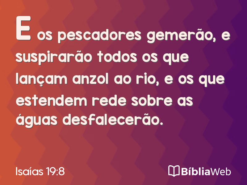 Isaías 19:8 em imagem para compartilhar