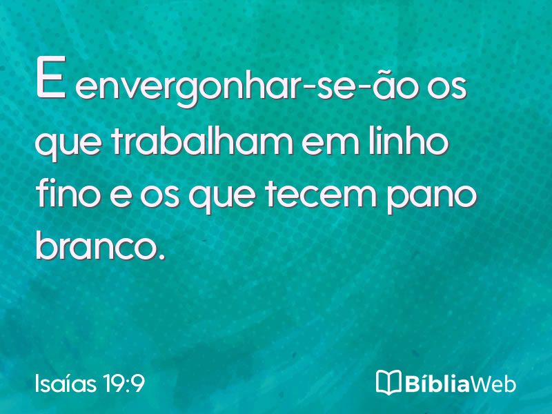 Isaías 19:9 em imagem para compartilhar