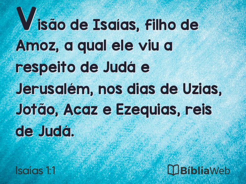 Isaías 1:1 em imagem para compartilhar