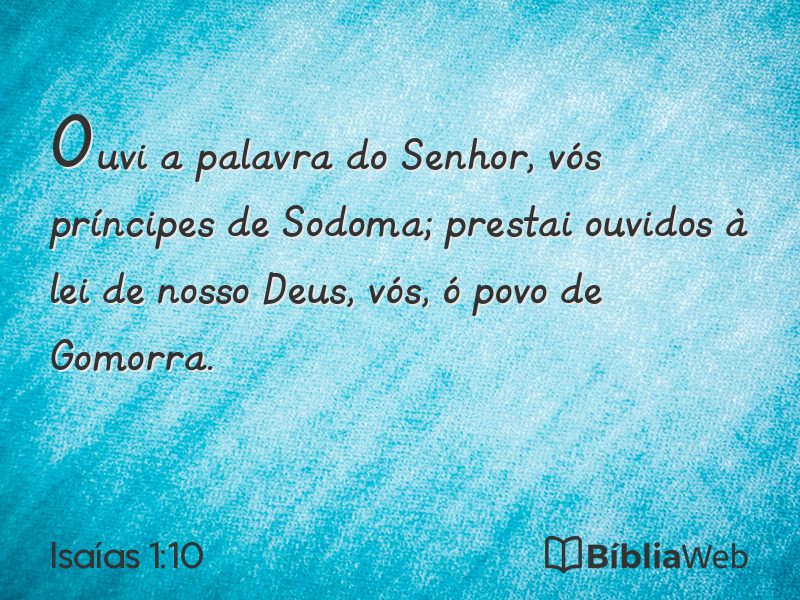 Isaías 1:10 em imagem para compartilhar