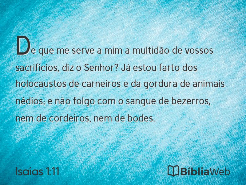 Isaías 1:11 em imagem para compartilhar