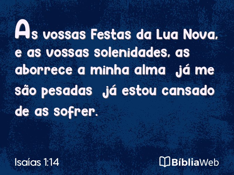 Isaías 1:14 em imagem para compartilhar