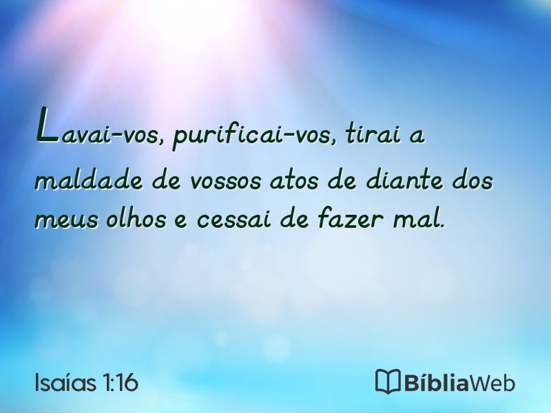 Isaías 1:16 em imagem para compartilhar