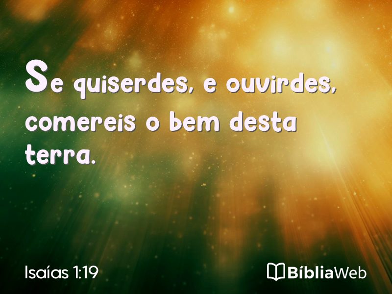 Isaías 1:19 em imagem para compartilhar