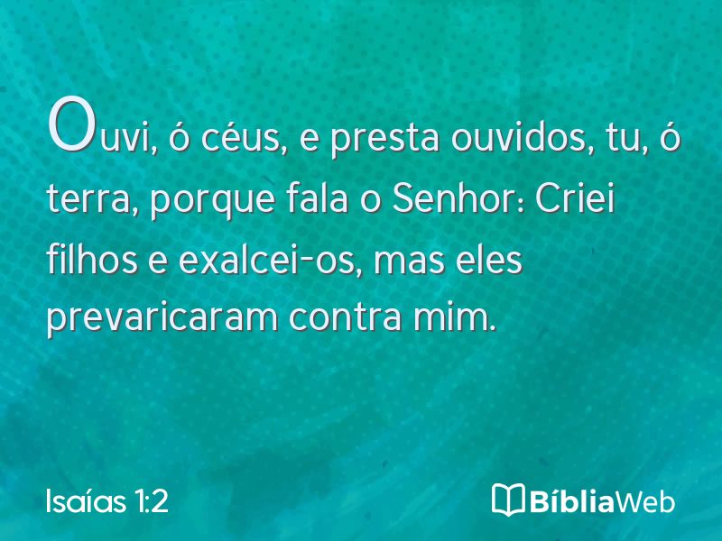 Isaías 1:2 em imagem para compartilhar
