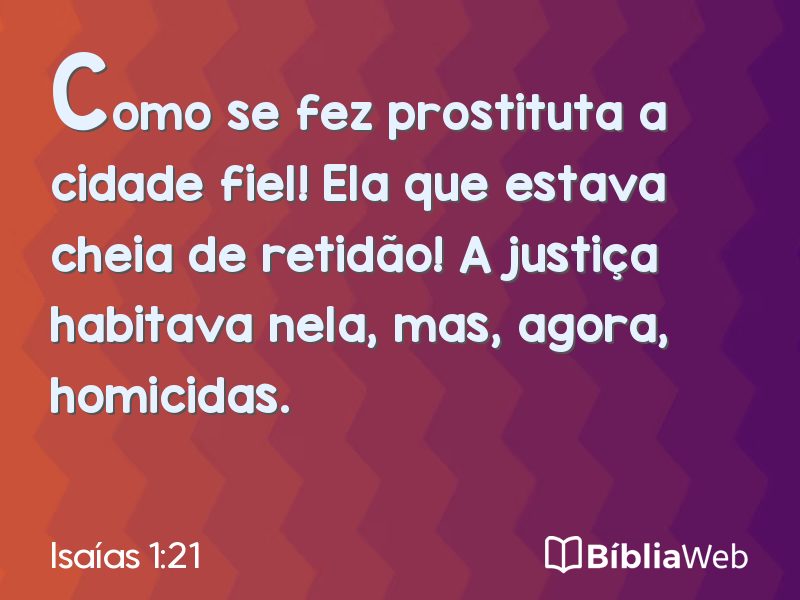 Isaías 1:21 em imagem para compartilhar