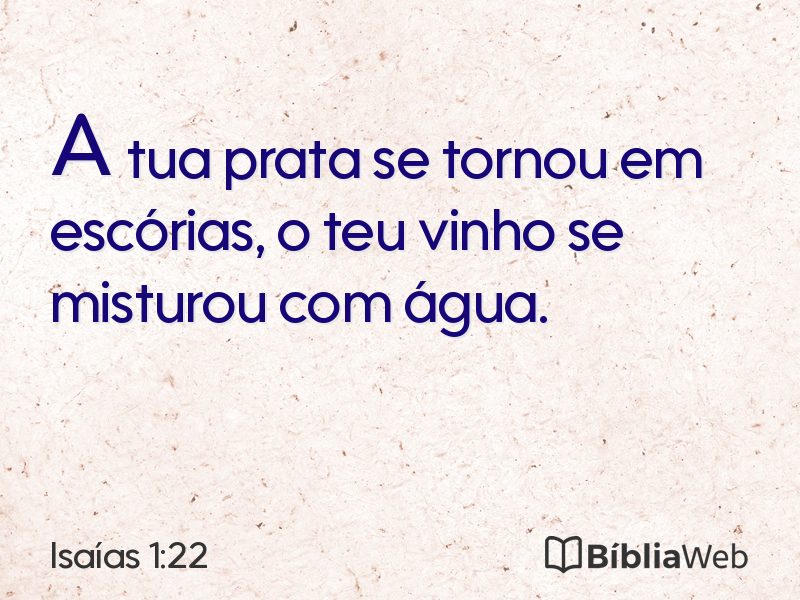 Isaías 1:22 em imagem para compartilhar