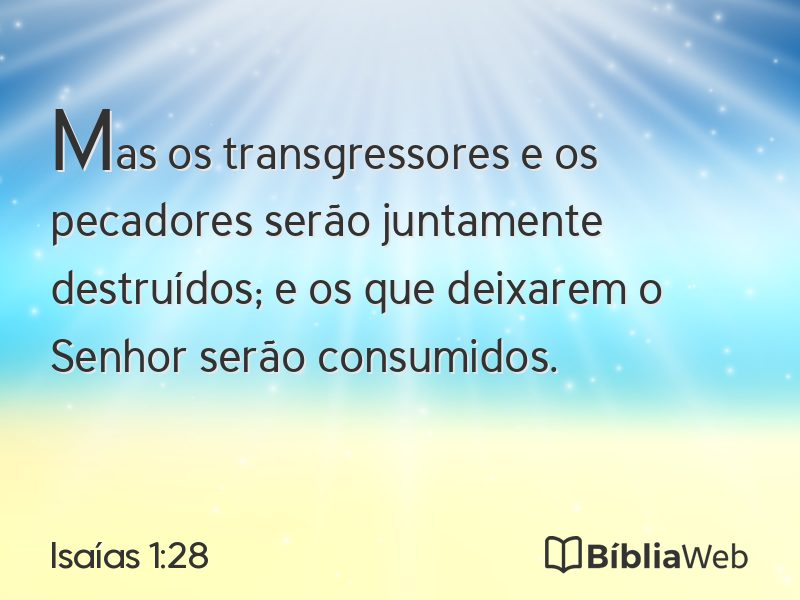 Isaías 1:28 em imagem para compartilhar