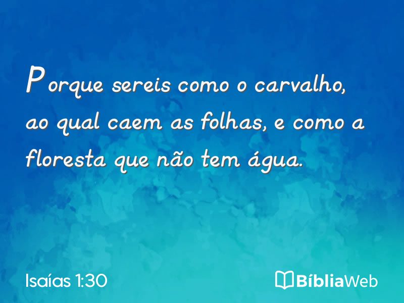 Isaías 1:30 em imagem para compartilhar