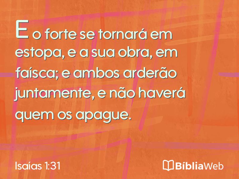 Isaías 1:31 em imagem para compartilhar