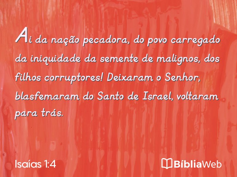 Isaías 1:4 em imagem para compartilhar