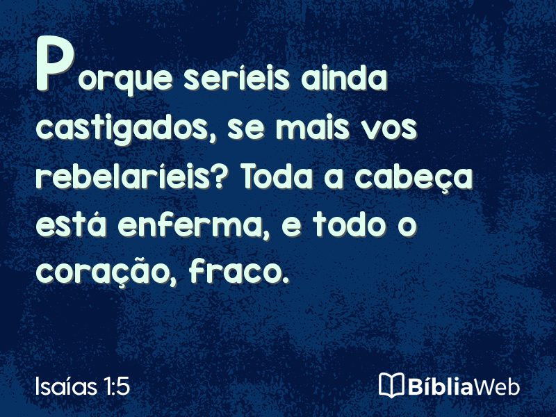 Isaías 1:5 em imagem para compartilhar