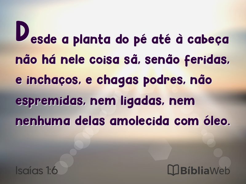 Isaías 1:6 em imagem para compartilhar