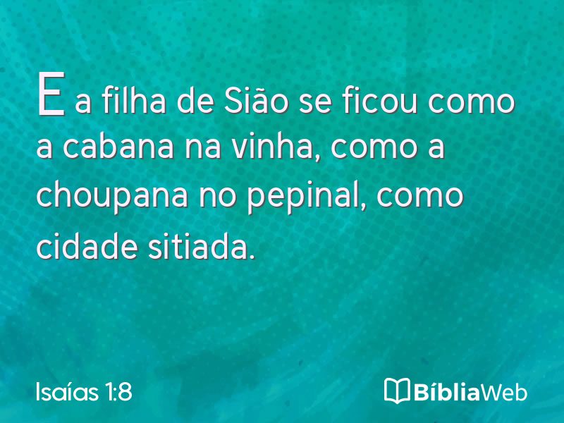 Isaías 1:8 em imagem para compartilhar