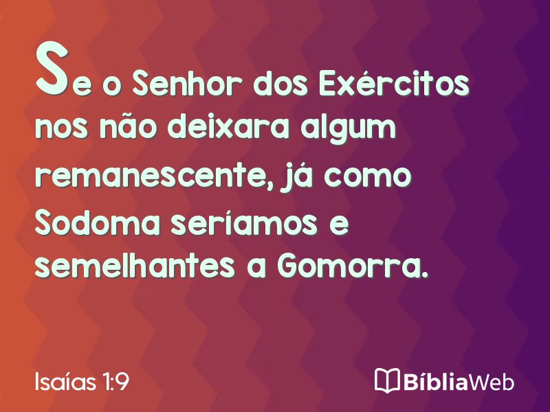 Isaías 1:9 em imagem para compartilhar