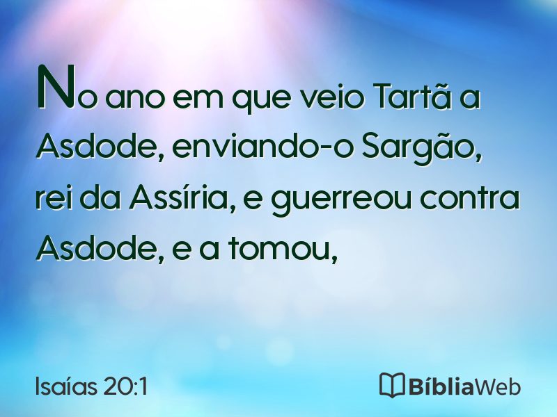 Isaías 20:1 em imagem para compartilhar
