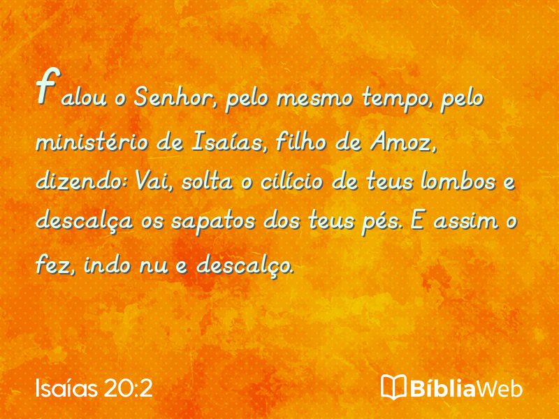 Isaías 20:2 em imagem para compartilhar