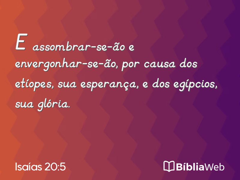 Isaías 20:5 em imagem para compartilhar