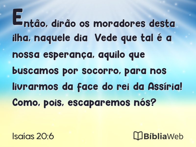 Isaías 20:6 em imagem para compartilhar