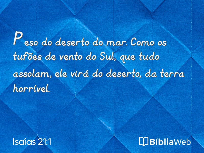 Isaías 21:1 em imagem para compartilhar