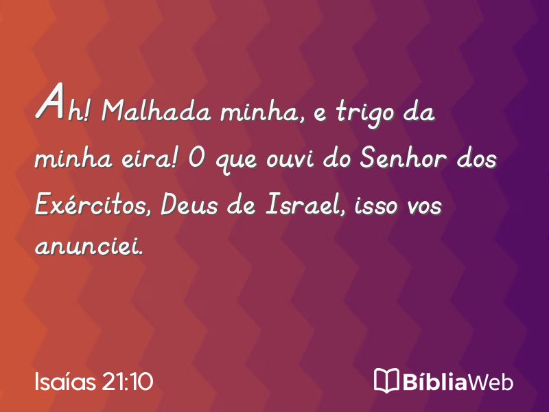 Isaías 21:10 em imagem para compartilhar