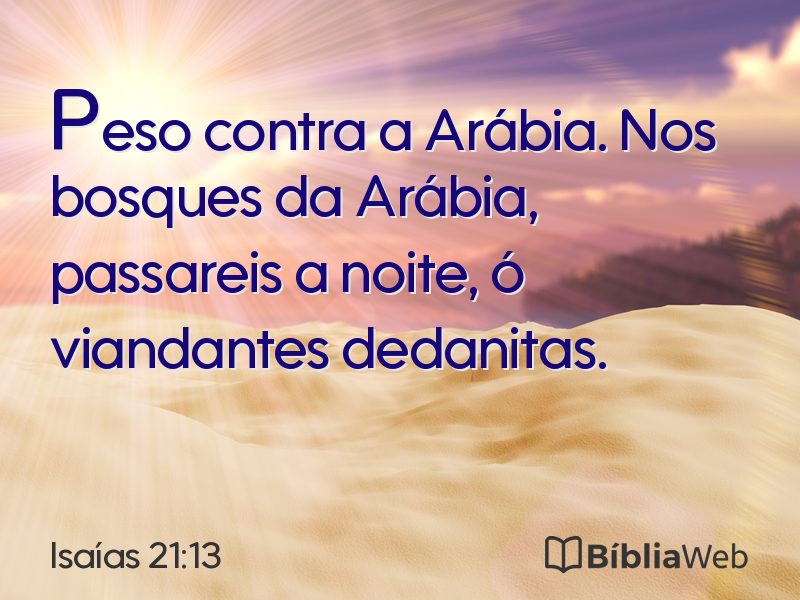 Isaías 21:13 em imagem para compartilhar