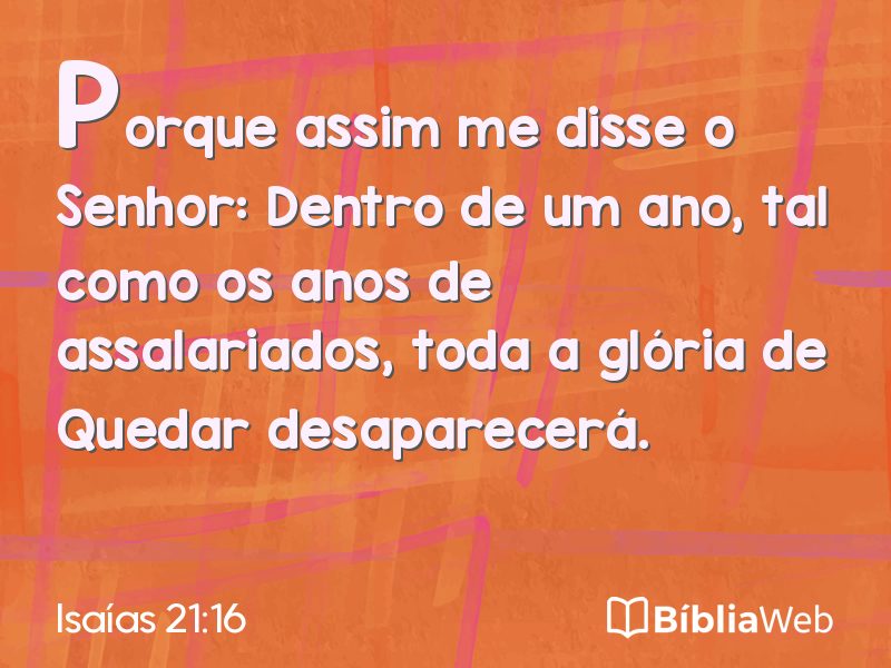 Isaías 21:16 em imagem para compartilhar