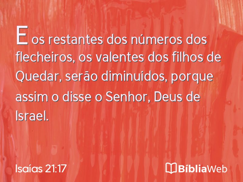 Isaías 21:17 em imagem para compartilhar