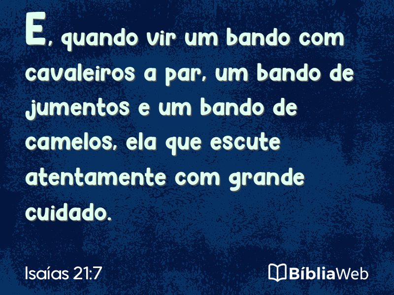 Isaías 21:7 em imagem para compartilhar