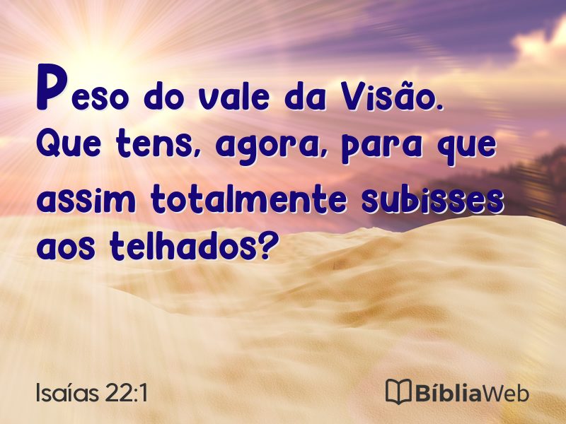 Isaías 22:1 em imagem para compartilhar