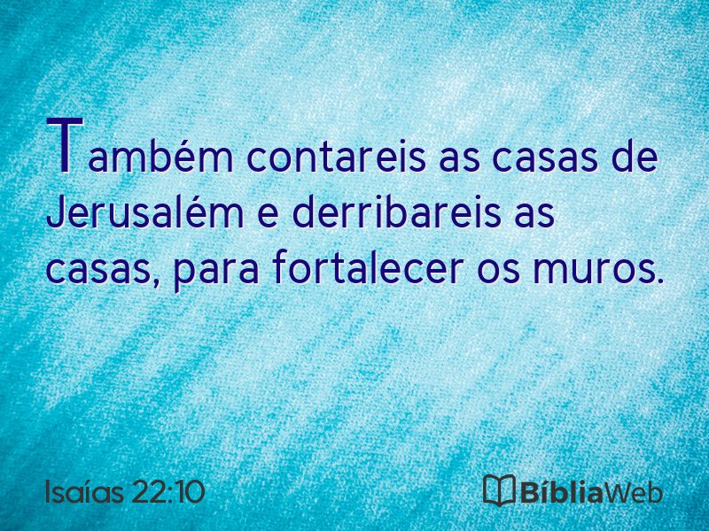Isaías 22:10 em imagem para compartilhar
