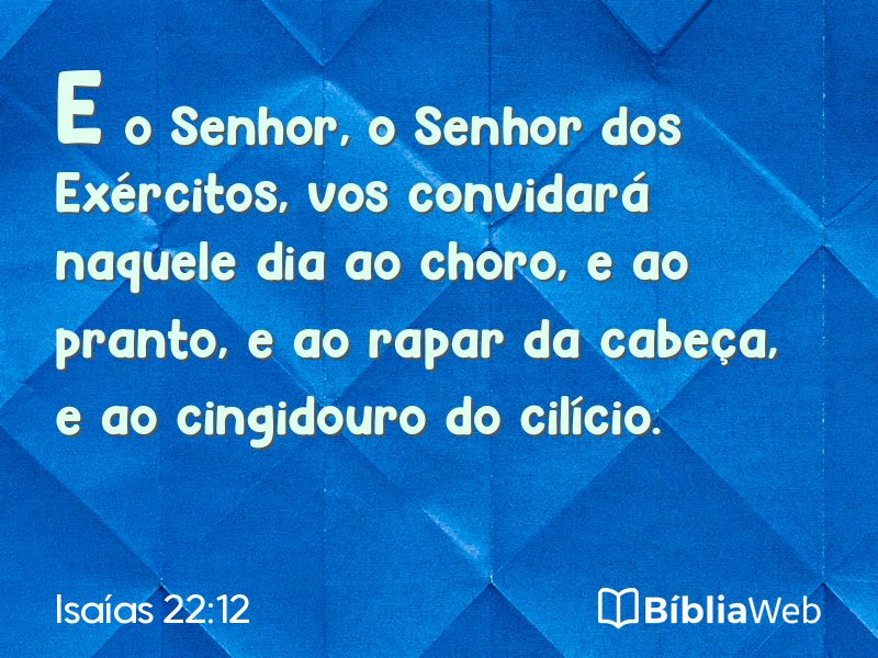 Isaías 22:12 em imagem para compartilhar