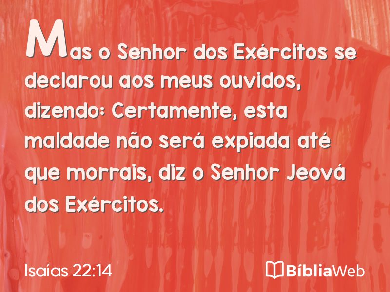 Isaías 22:14 em imagem para compartilhar