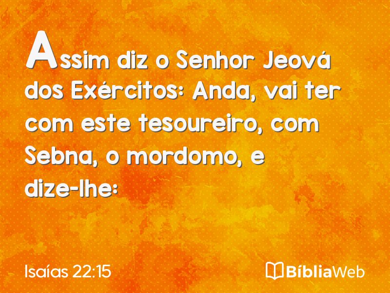 Isaías 22:15 em imagem para compartilhar