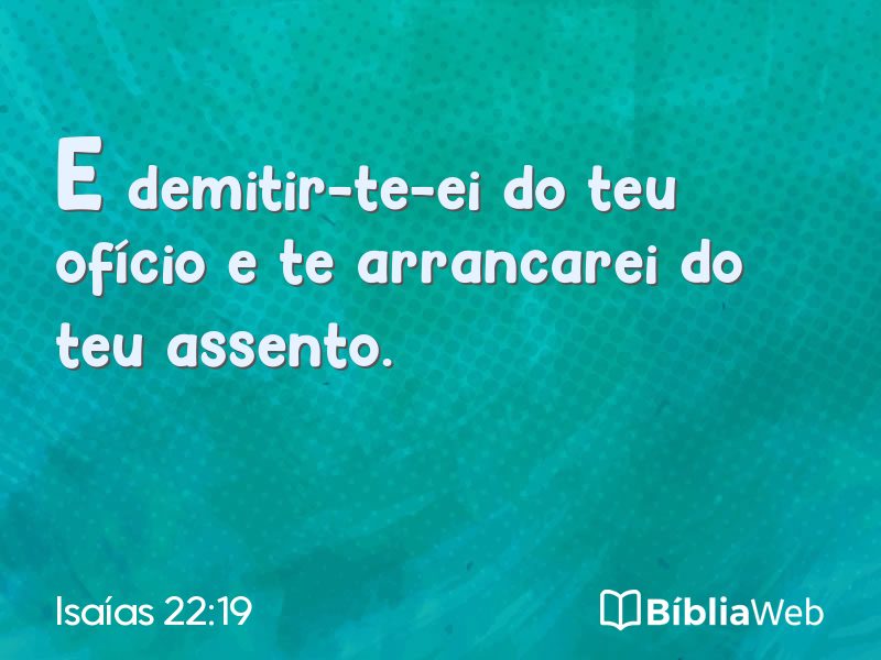 Isaías 22:19 em imagem para compartilhar