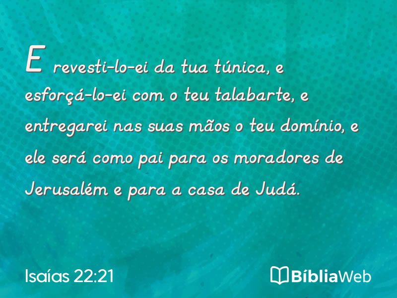 Isaías 22:21 em imagem para compartilhar