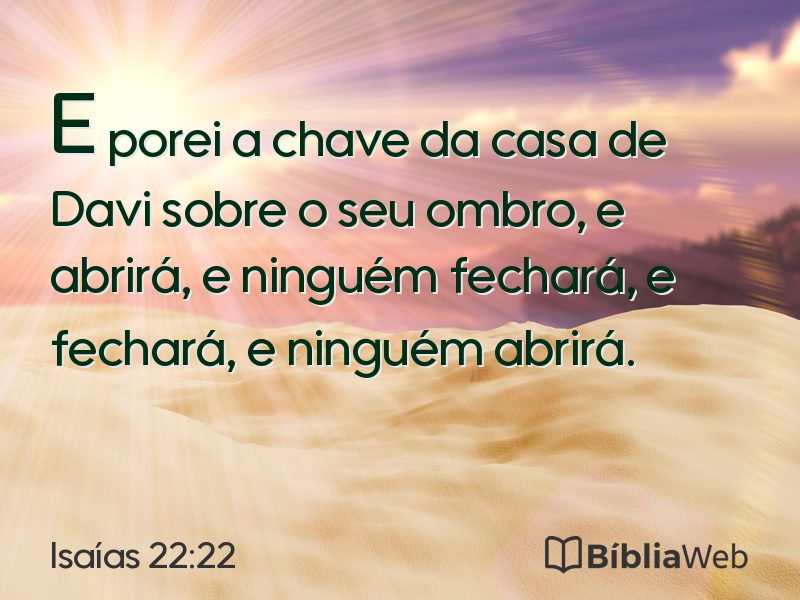 Isaías 22:22 em imagem para compartilhar