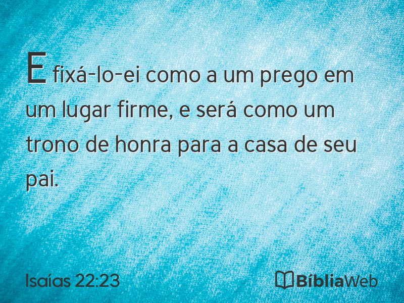 Isaías 22:23 em imagem para compartilhar